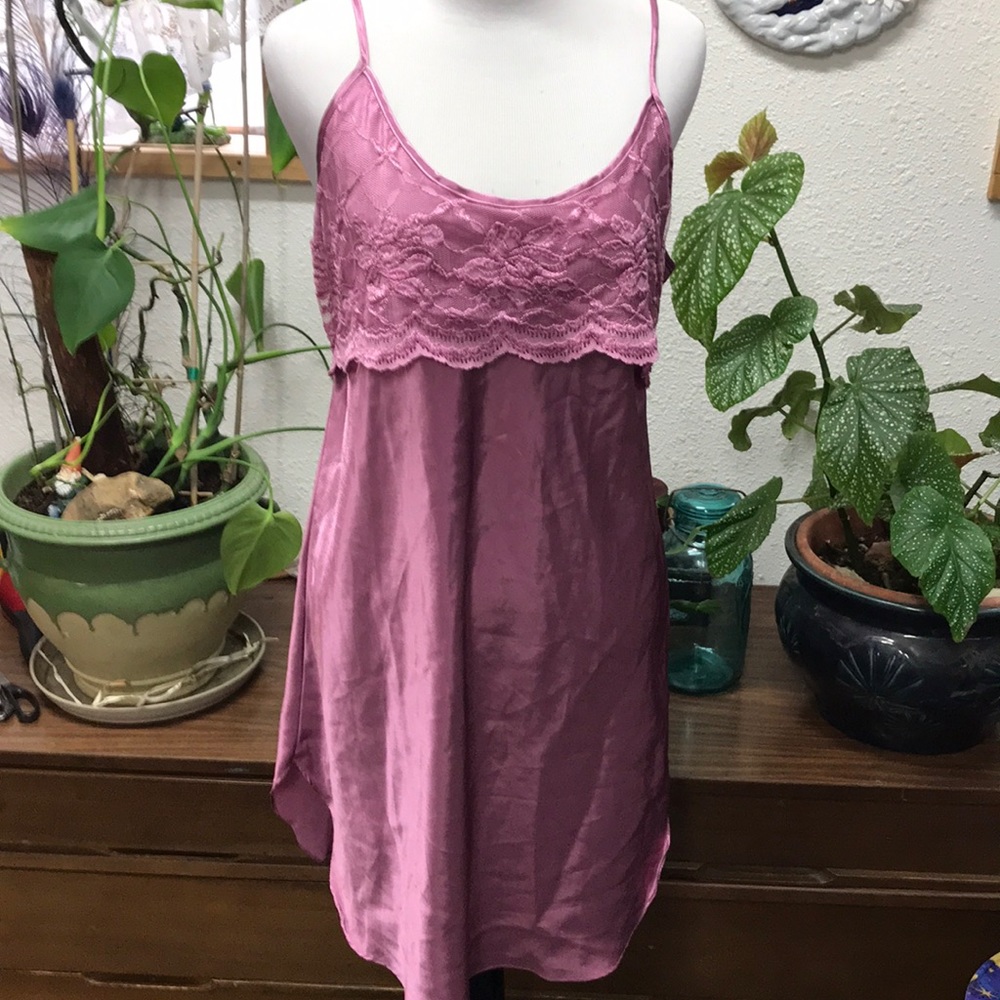 Private luxury’s pink silky nightgown